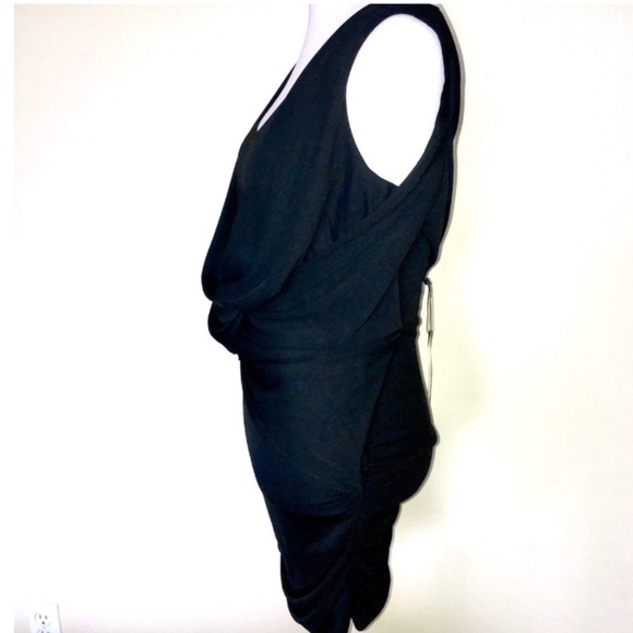 NWT BCBGMAXAZARIA McKenna One-Shoulder Drape Dress, S - Picture 3 of 8